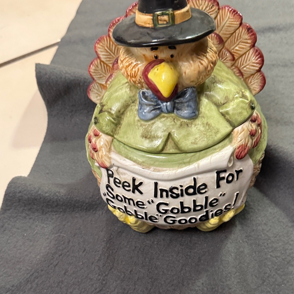 Thanksgiving Turkey Cookie Jar